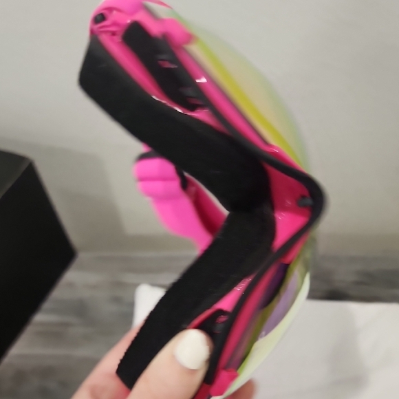 509 Aviator Hybrid Goggle In Pink With Fire Mirror/Clear Lens - Picture 6 of 12